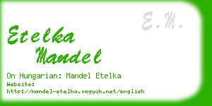 etelka mandel business card